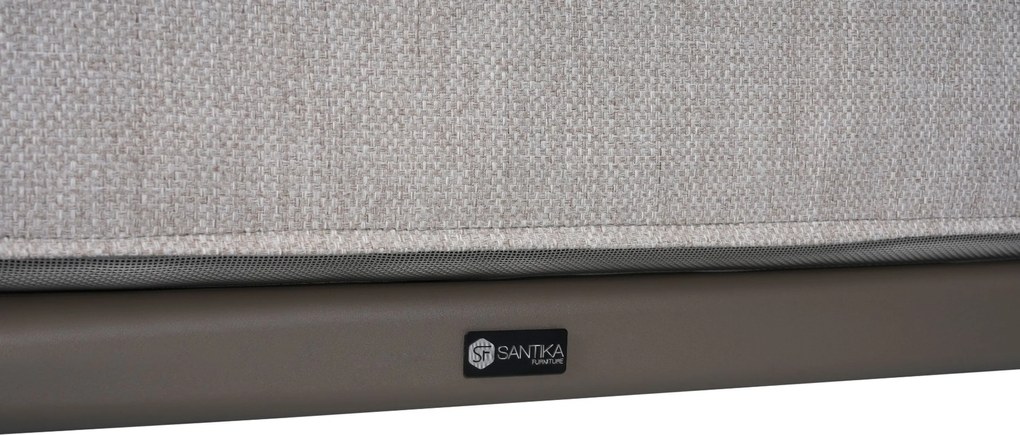 Stoel en Bank Loungeset 5 personen Aluminium Taupe Santika Furniture Santika