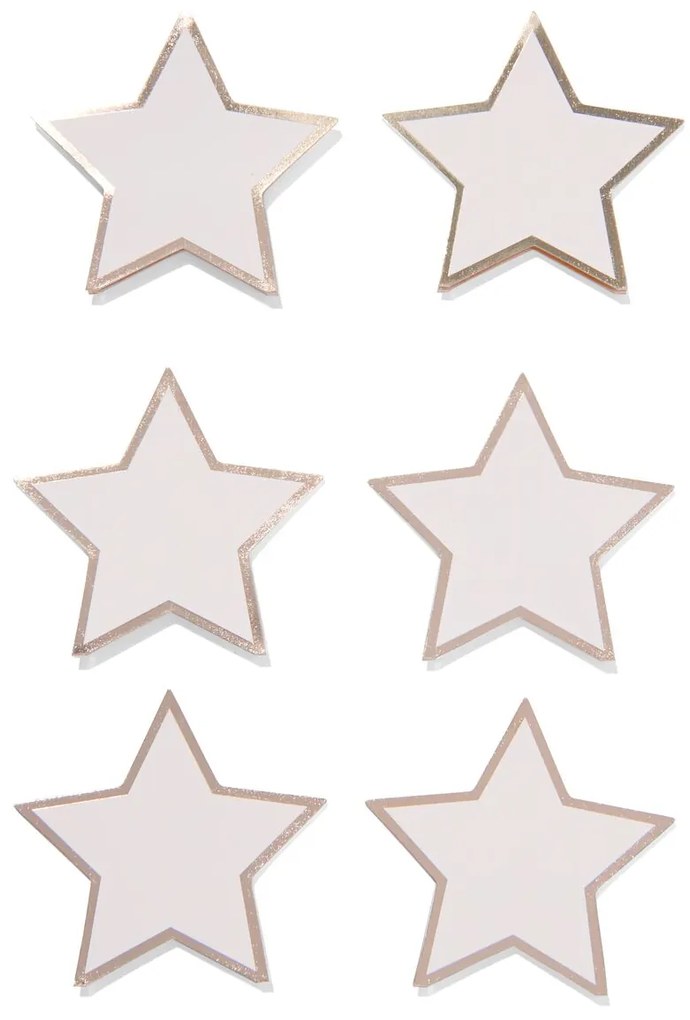 HEMA Naamkaartjes Sterren 10x10 - 6 Stuks