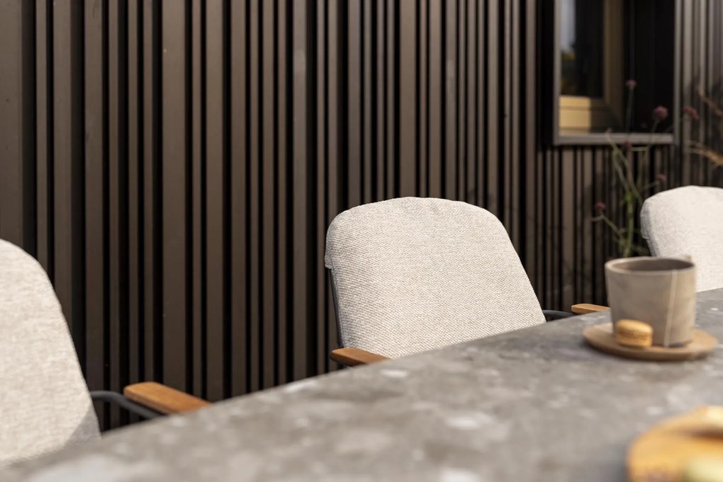 4 Seasons Outdoor Veneto dining set terre met Prado tafel met keramisch blad 240 x 105 cm Tuinset bruin weerbestendig