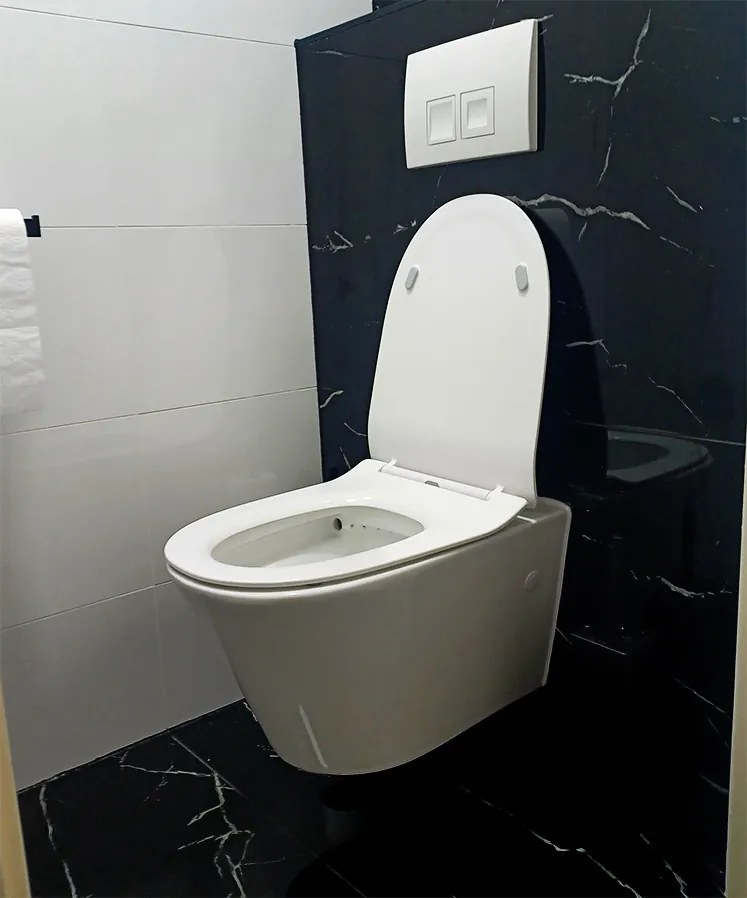 Hoogglans Vloertegel 60x120 Cm Marmerlook Carrara Black Nero Marquina NR74