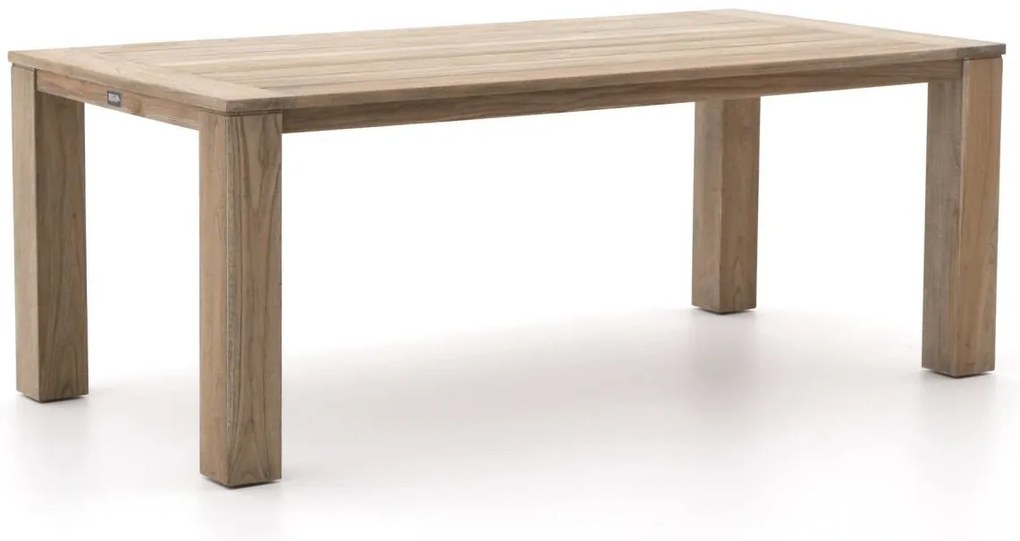 Tuin eettafel ROUGH | Rechthoekig  | Tuintafel Teakhout | 200x100cm | 6 personen | Kees Smit Tuinmeubelen