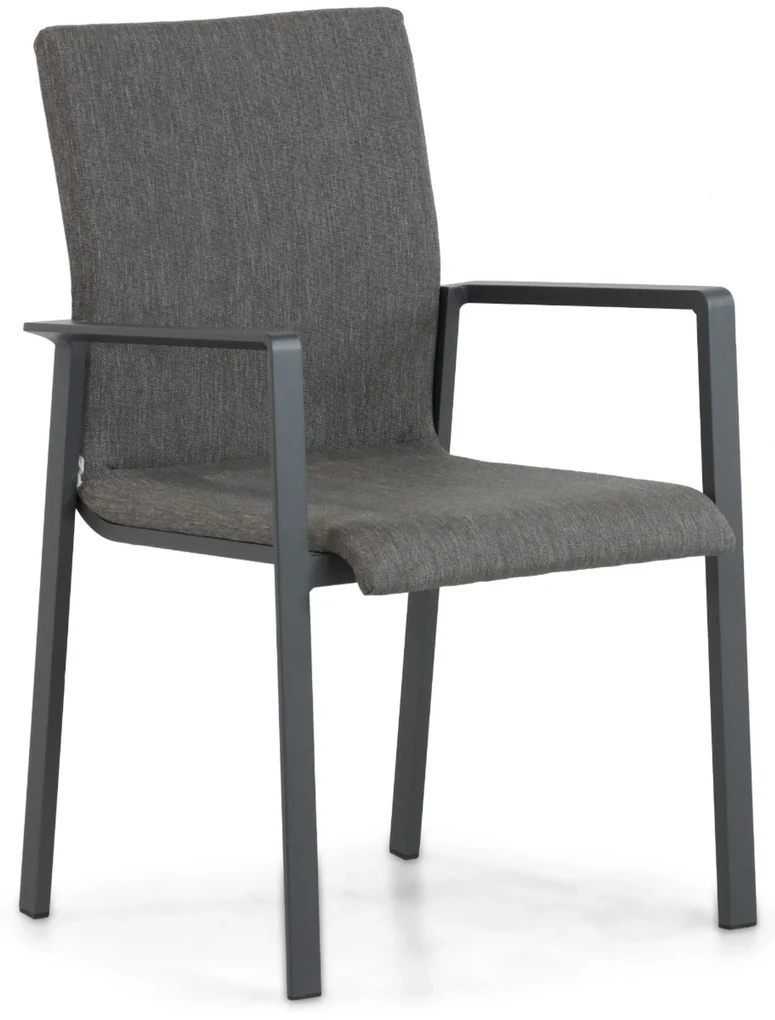 Tuinset 4 personen 180 cm Aluminium/textileen Grijs Lifestyle Garden Furniture Rome/Cesar