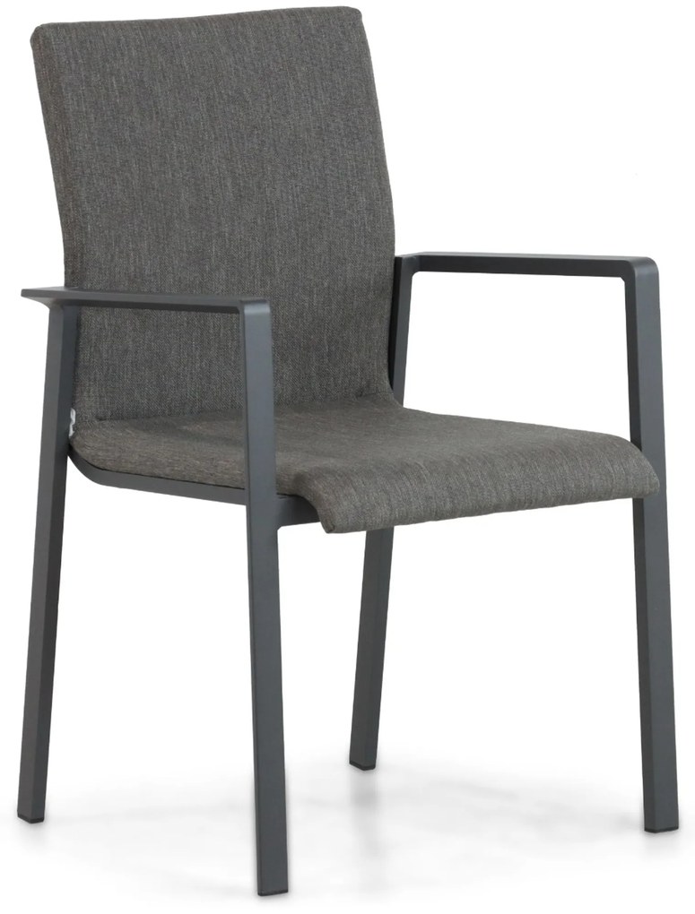 Tuinset 4 personen 90 cm Aluminium/textileen Grijs Lifestyle Garden Furniture Rome/Cesar