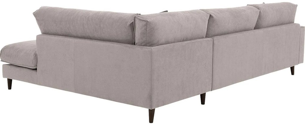 Goossens Bank Jonas beige, stof, 3,5-zits, urban industrieel met ligelement rechts