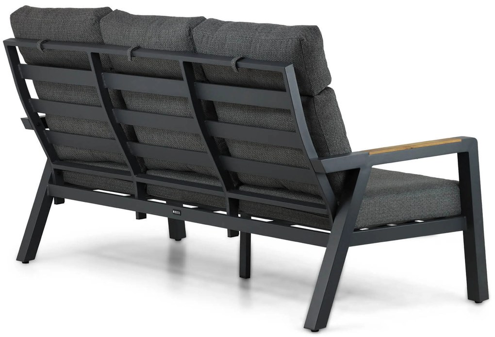 Stoel en Bank Loungeset 5 personen Aluminium/teak Grijs Lifestyle Garden Furniture Marseille