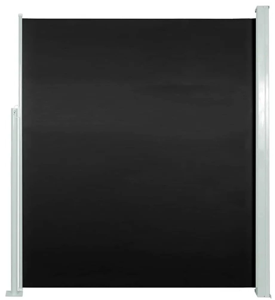 vidaXL Wind-/zonnescherm uittrekbaar 160x300 cm zwart