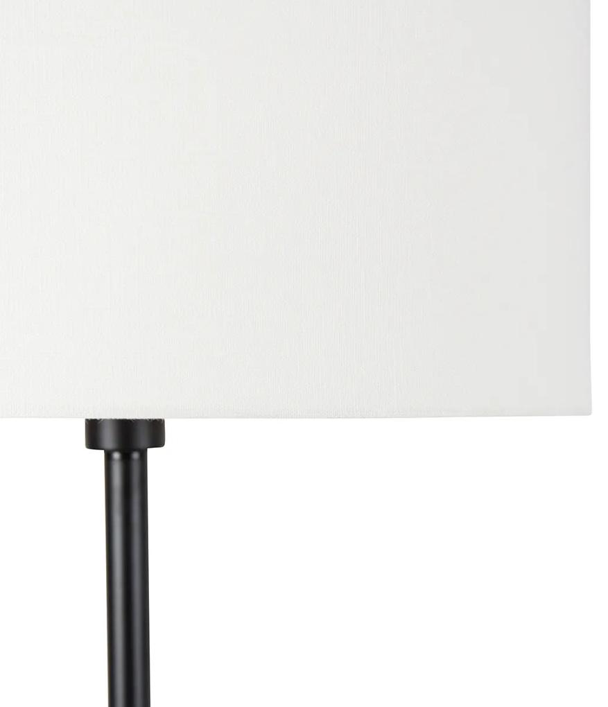 Vloerlamp zwart met kap wit 50 cm - Simplo Modern E27 rond Binnenverlichting Lamp