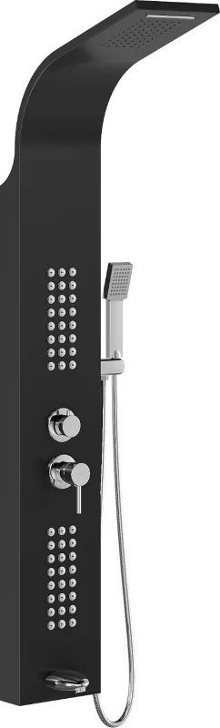 Mexen Ardo douchepaneel met uitloop, zwart - 7617-04-70