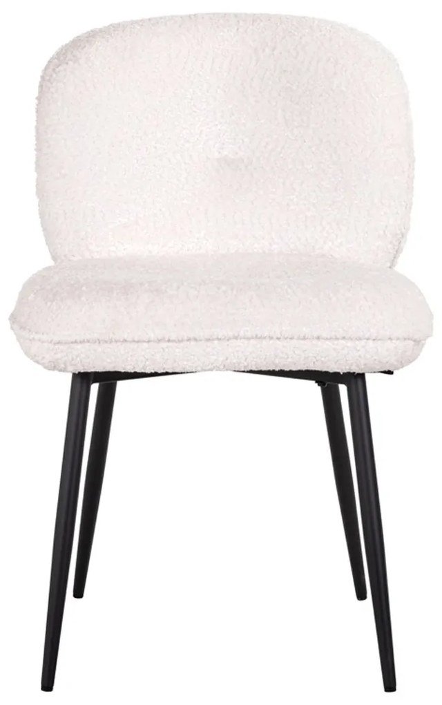 Richmond Interiors Kiki Luxe Eetkamerstoelen Teddy Wit (set Van 2)