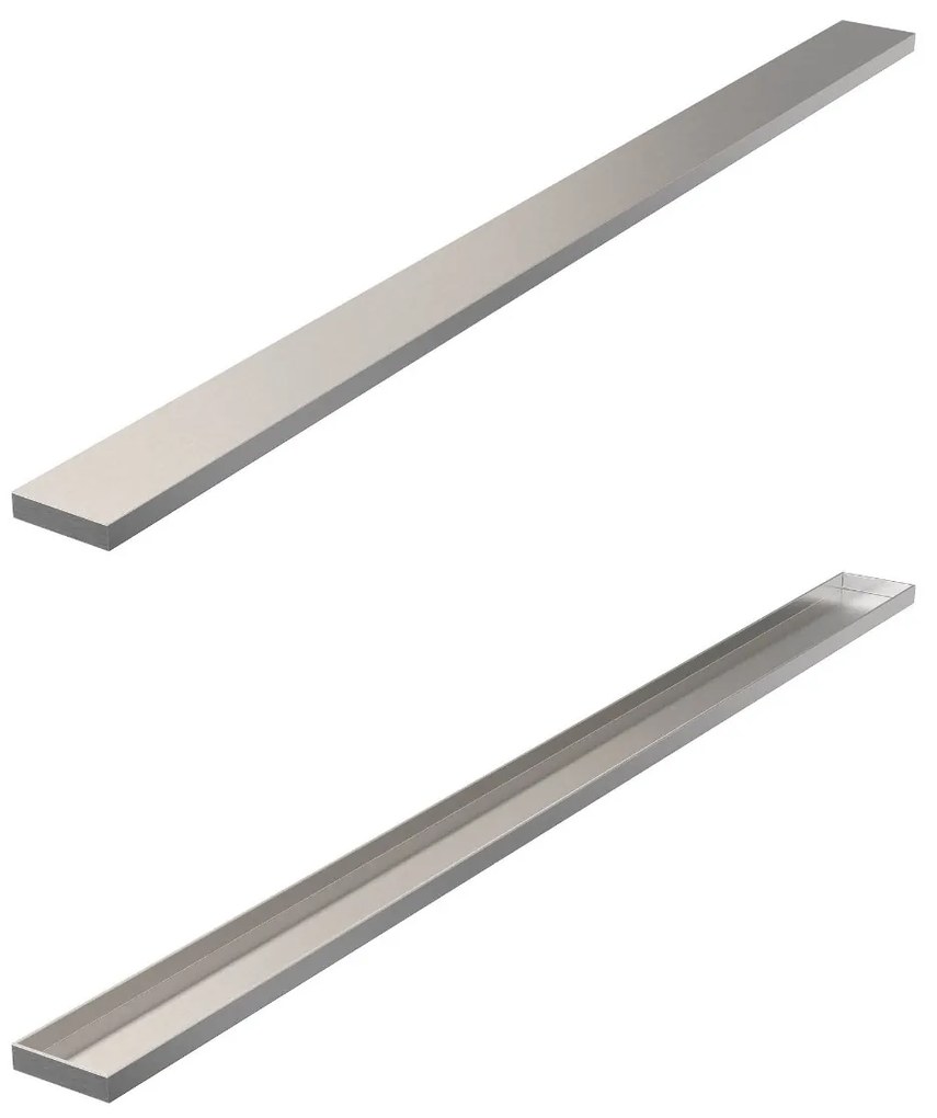 Brauer los multifunctioneel tegelinlegrooster 100cm RVS geborsteld