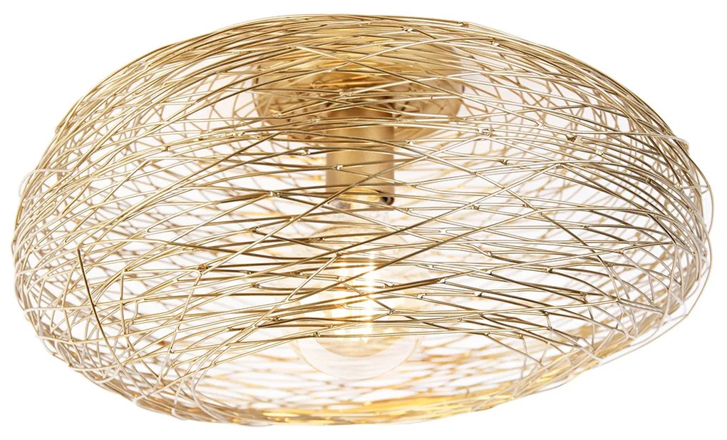 Smart plafondlamp goud ovaal incl. Wifi G95 - Sarella