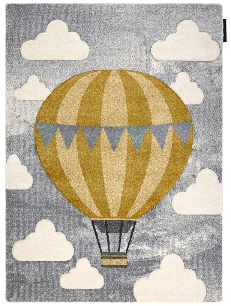 Tapijt PETIT BALLOON ballon, wolken grijskleuring