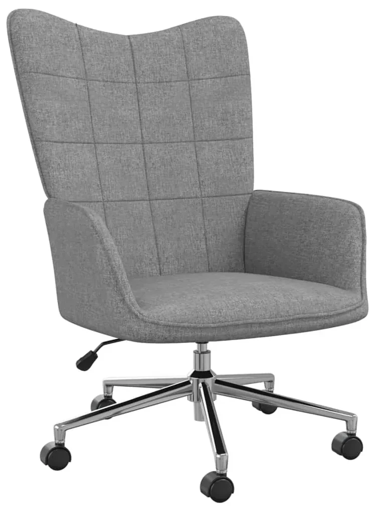 vidaXL Relaxstoel stof lichtgrijs