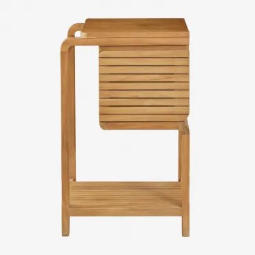 Bradley Teakhouten Badkamermeubelset Without Sink & Spiegelloze & Zonder Kraan & ↔︎ 50 Cm - Sklum