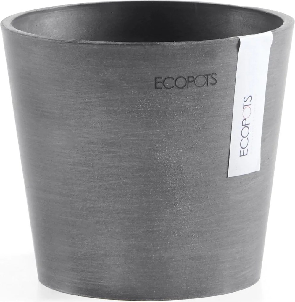 Ecopots Amsterdam 13 - Grey - Diameter 13 x H11,4 cm - Ronde grijze bloempot