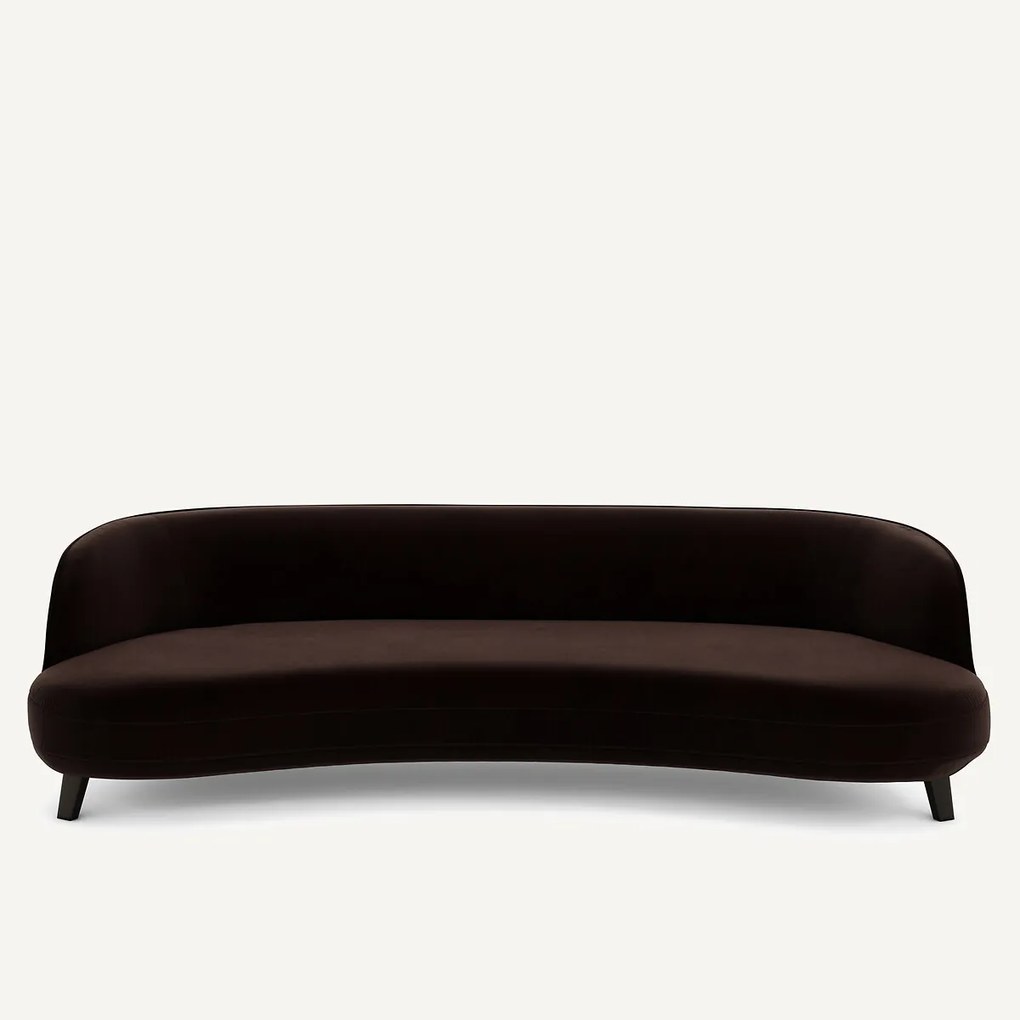 5-zits fluwelen bank, Rosebury, ontwerp Emmanuel Gallina