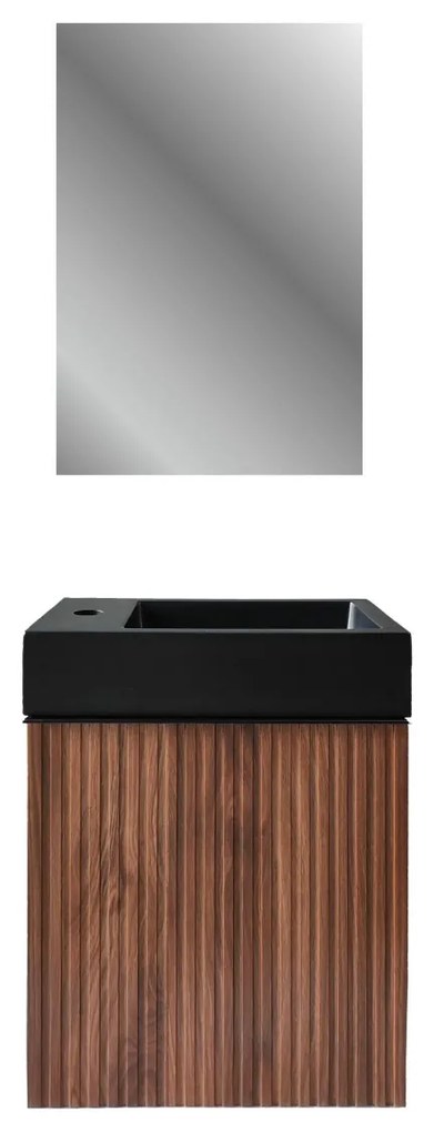 SaniGoods Mika toiletmeubel met ribbelfront 40x22.3x50cm walnoot