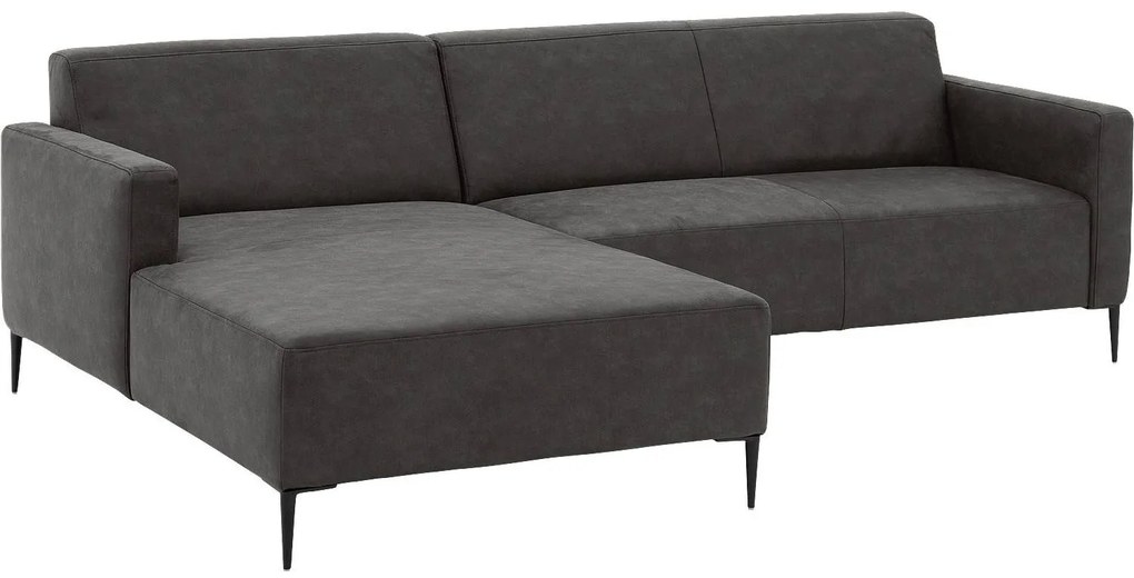 Goossens  Key West antraciet, micro leer, 2,5-zits, modern design