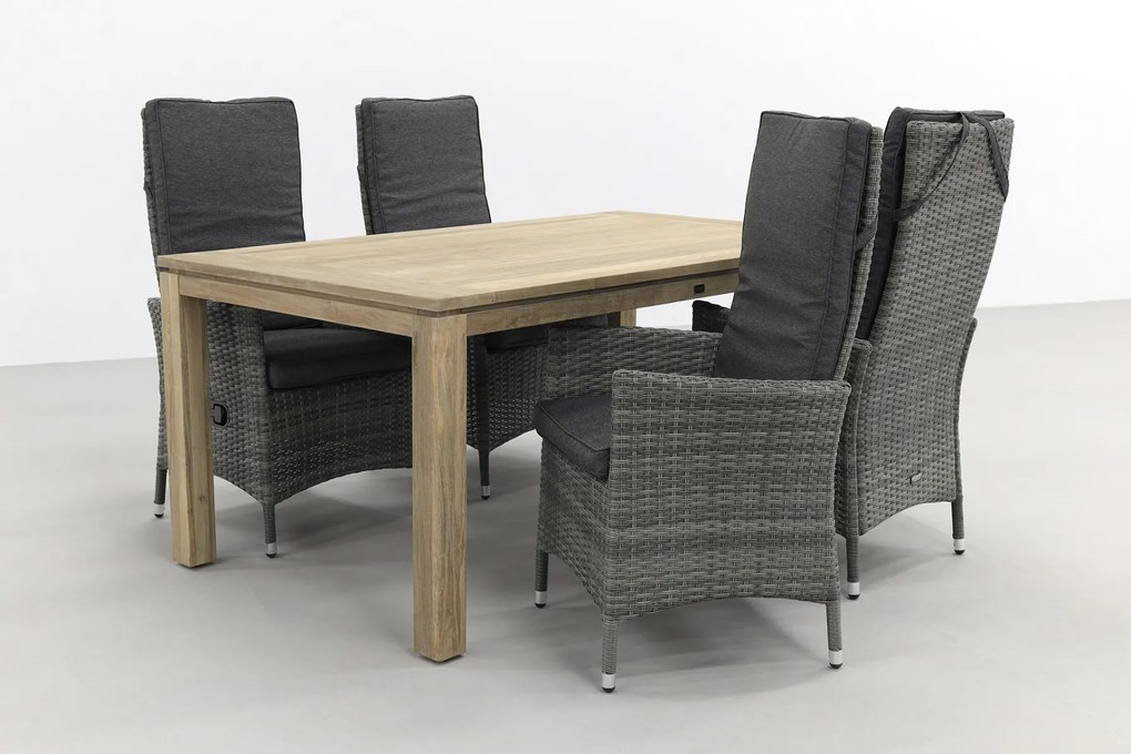 Timber organic grey/Rome grey 170 cm. tuinset - 5-delig