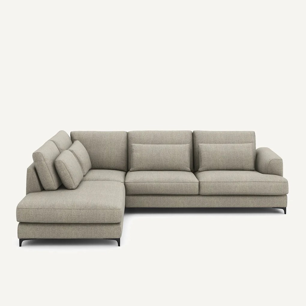 Omvormbare hoekbank links, tweed stof, Marsile