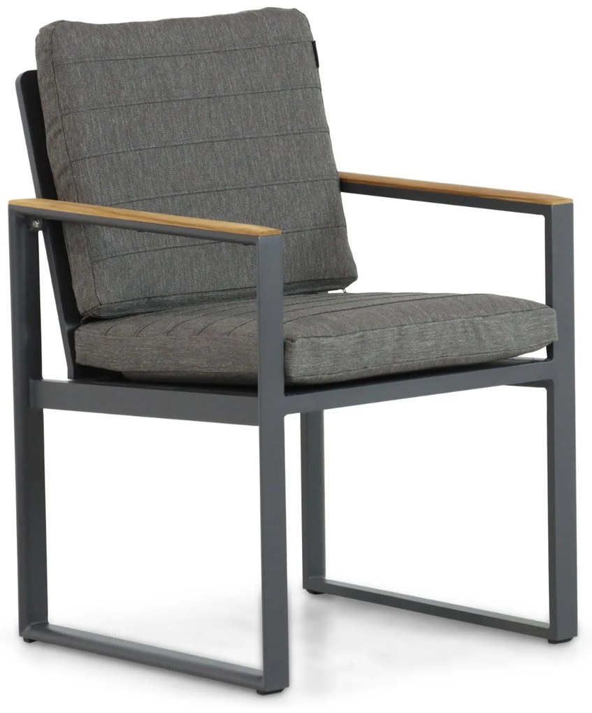Tuinstoel Aluminium/Teak Grijs-antraciet Lifestyle Garden Furniture Faro