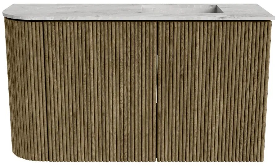 Mondiaz Joya DLux 70cm toiletmeubel ronding links dusk met wastafel faye rechts zonder kraangat glace
