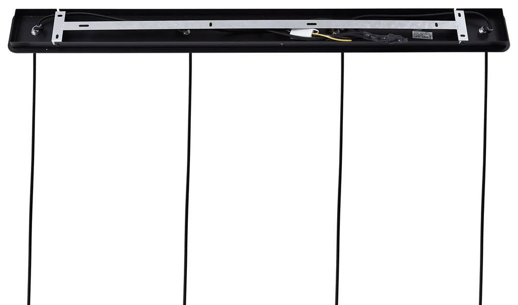 Retro hanglamp zwart met oranje glas 4-lichts - Denise