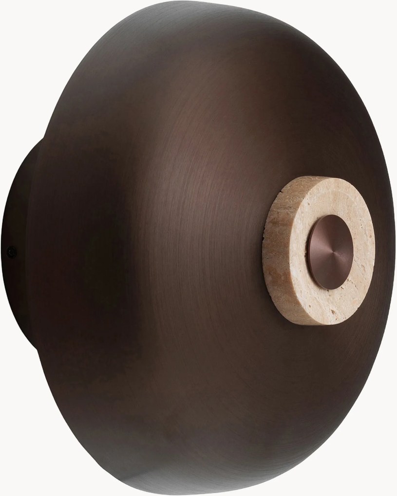 Dimbare wandlamp Reverse van travertijn