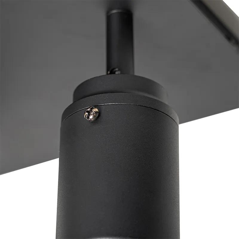 Moderne badkamer Spot / Opbouwspot / Plafondspot zwart vierkant 3-lichts IP44 - Ducha Modern GU10 IP44 Lamp