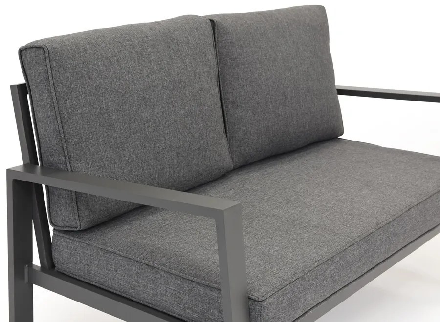 Zakintos antraciet aluminium tweezitsbank Garden Point