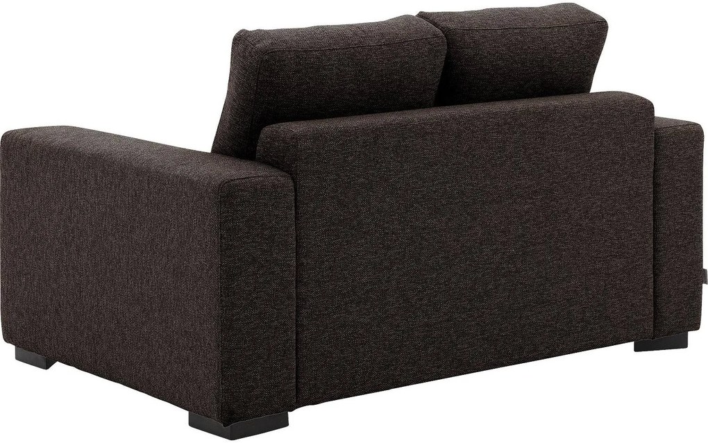 Goossens donkerbruin, stof, 2-zits, stijlvol landelijk