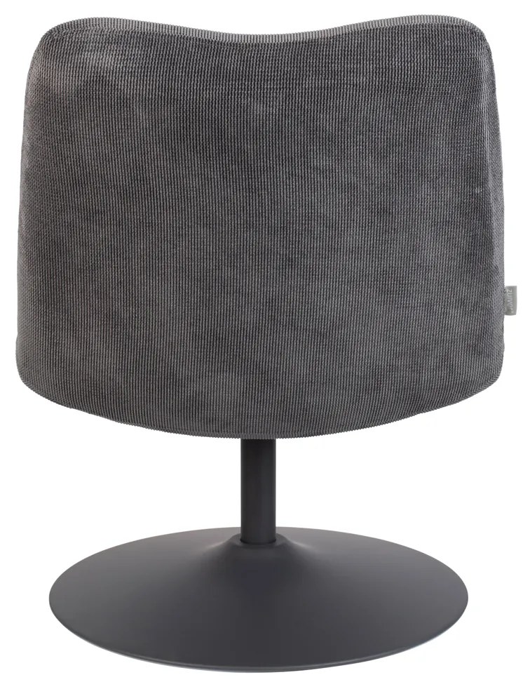 Zuiver Bubba Donkegrijze Draaifauteuil Retro