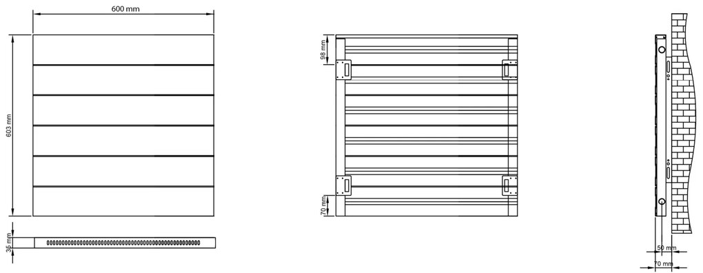 Eastbrook Berkeley radiator 60x60cm aluminium 425W antraciet