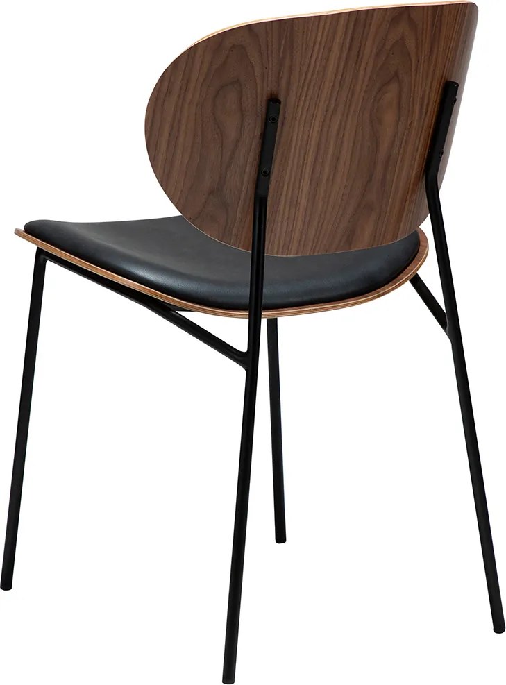 Dan-Form Clementina Design Eetkamerstoel Walnoot En Leer