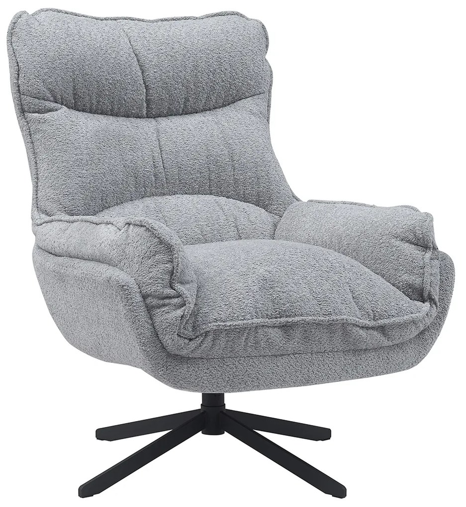 Starfurn Vera Fauteuil Chenille Stof Lichtgrijs Draaibaar