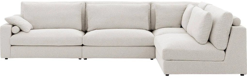 Goossens Hoekbank Odette beige, stof, 1,5-zits, stijlvol landelijk