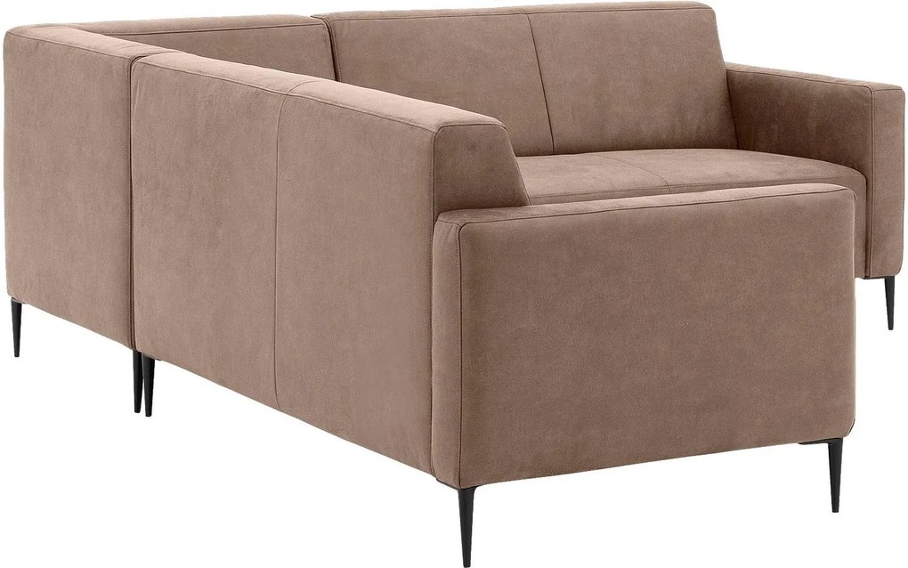 Goossens  Key West bruin, micro leer, 2-zits, modern design