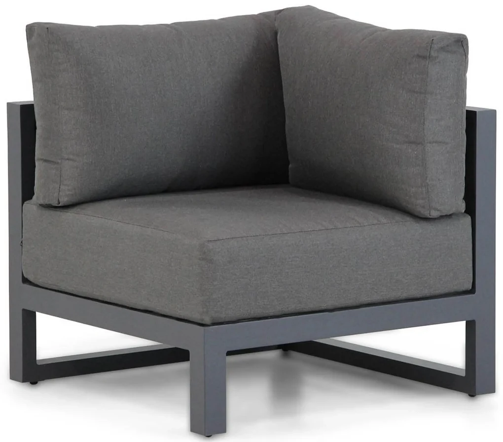 Hoek loungeset 6 personen Aluminium/wicker Grijs Santika Furniture Santika