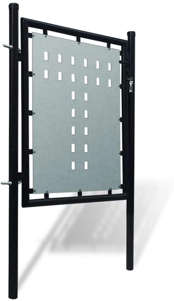 vidaXL Poort enkel 100x125 cm zwart