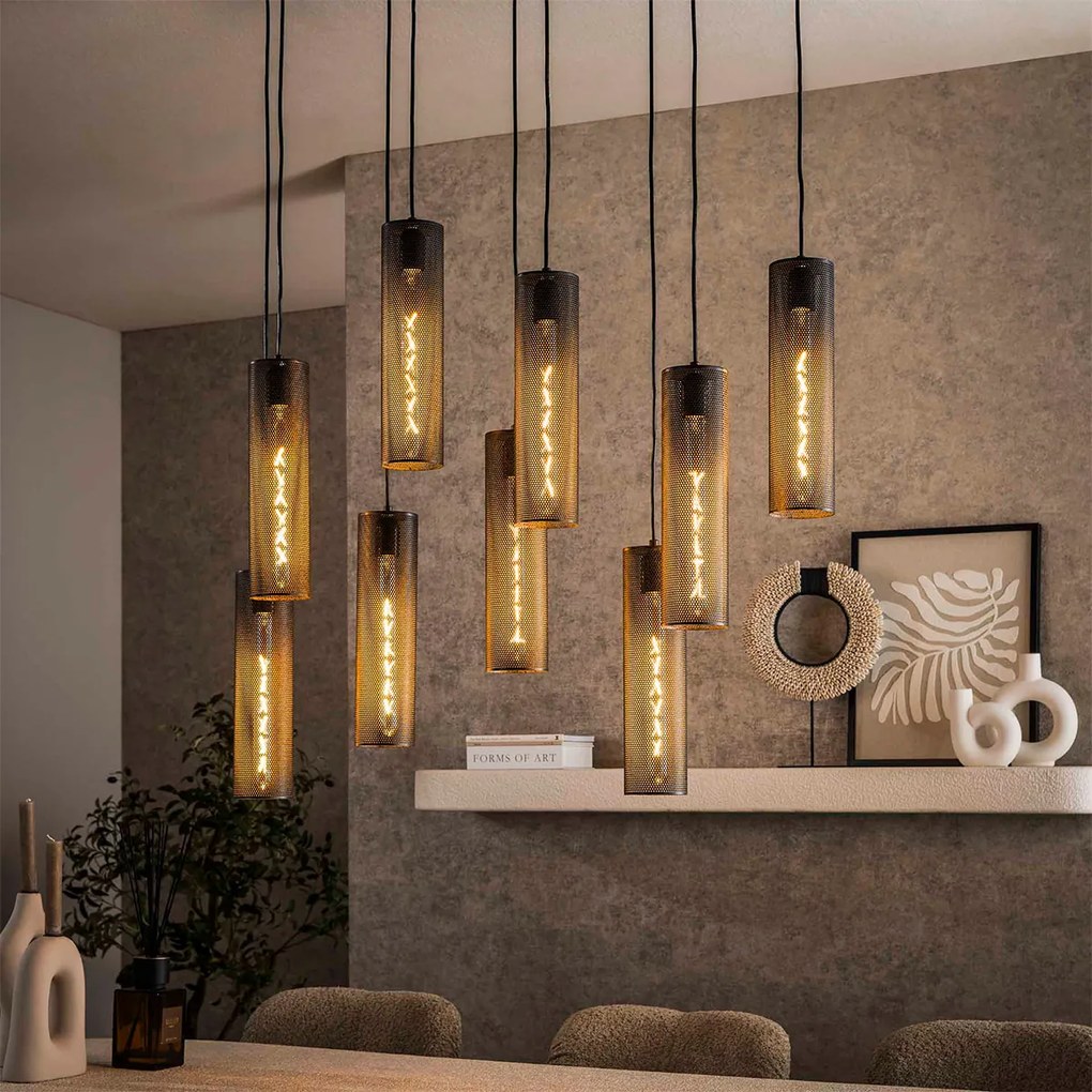 Trapse Eettafel Lamp Metaalgaas Zwart