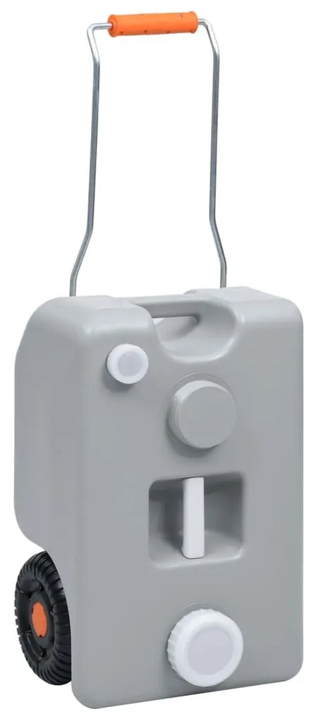 vidaXL Watertank op wielen 25 L grijs
