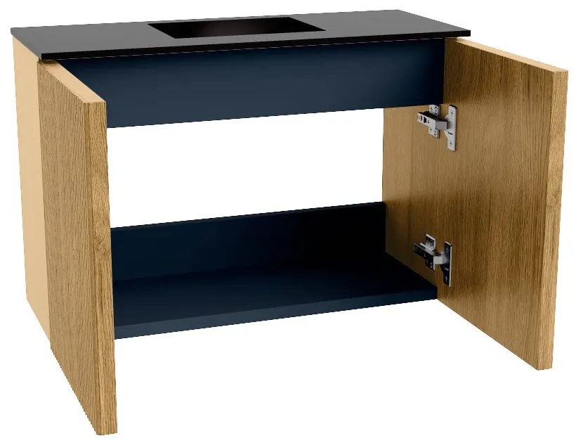 Mondiaz Joya 60cm toiletmeubel oak met wastafel faye midden 1 kraangat urban
