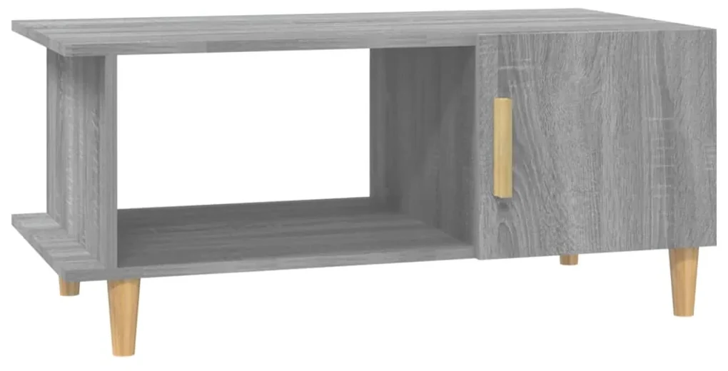 vidaXL Salontafel 90x50x40 cm bewerkt hout grijs sonoma eikenkleurig