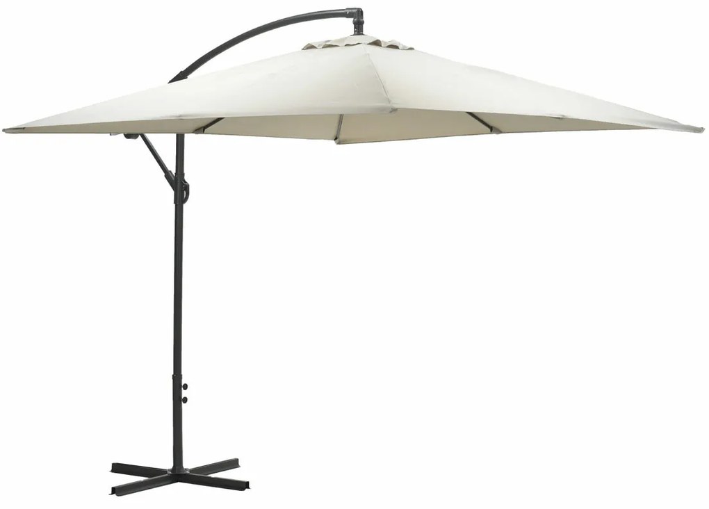 Garden Impressions Corfu parasol 250x250 - donker grijs - zand