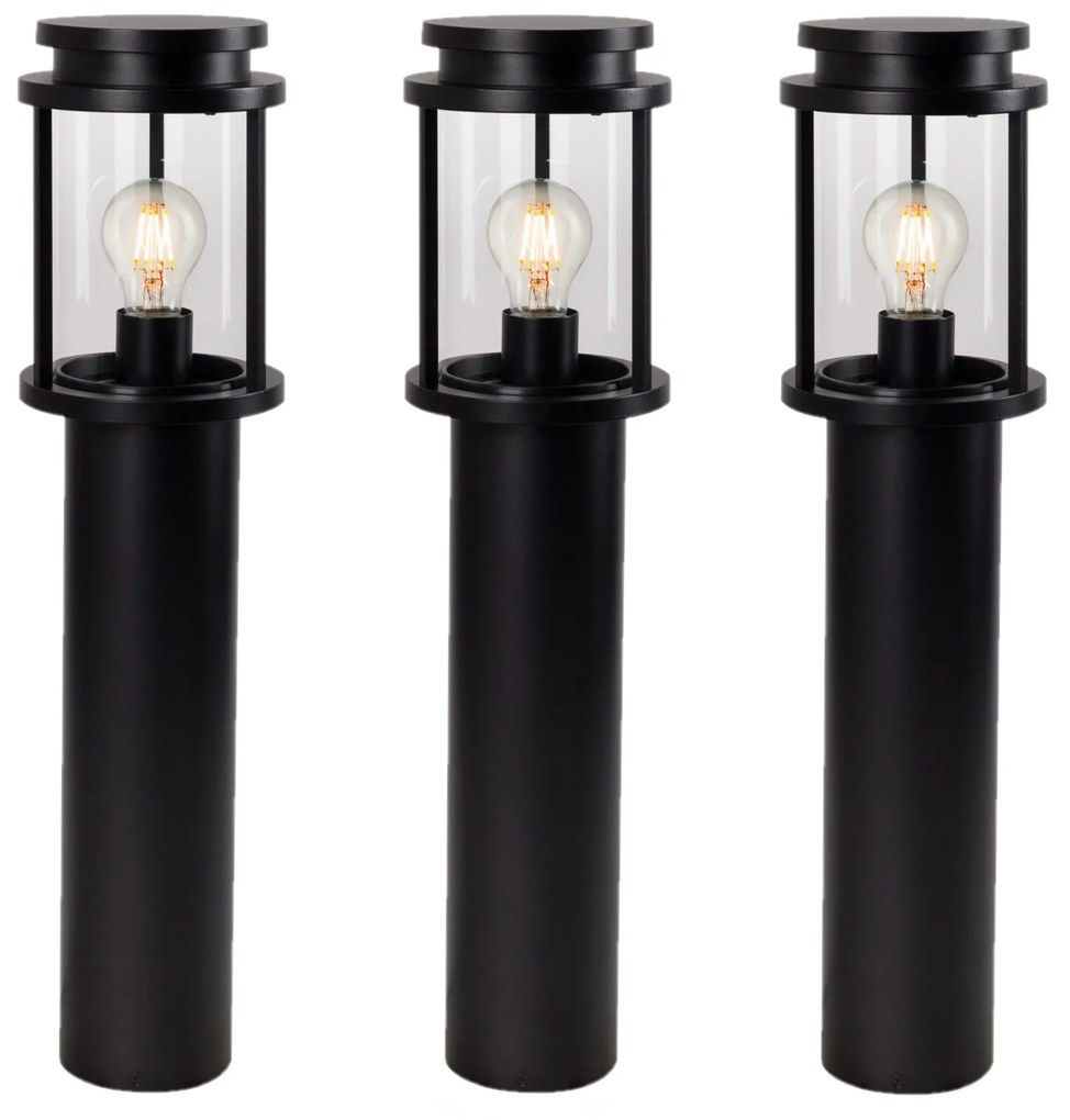 Set van 3 Sydney Tuinlamp Zwart Tuinverlichting Zwart E27