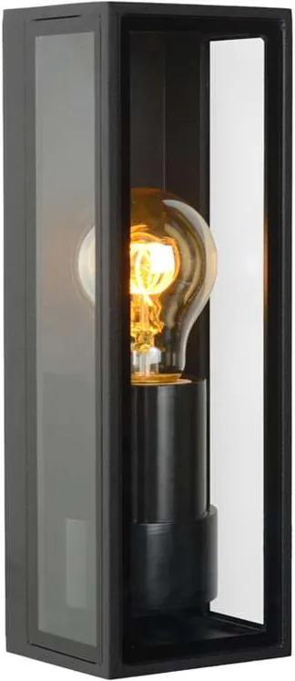Lucide wandlamp Dukan - zwart - 9x8,6x25,8 cm - Leen Bakker