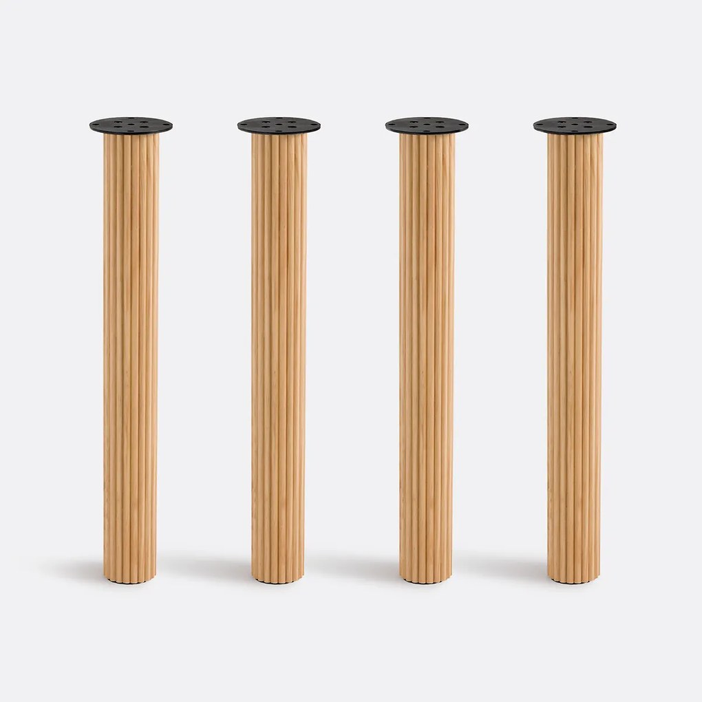 Set van 4 gecanneleerde tafelpoten, Alzar