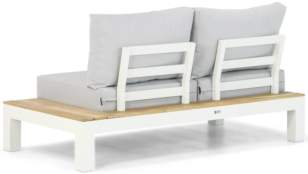 Loungeset 6 personen Aluminium/teak Wit Lifestyle Garden Furniture Ravalla/Seaside