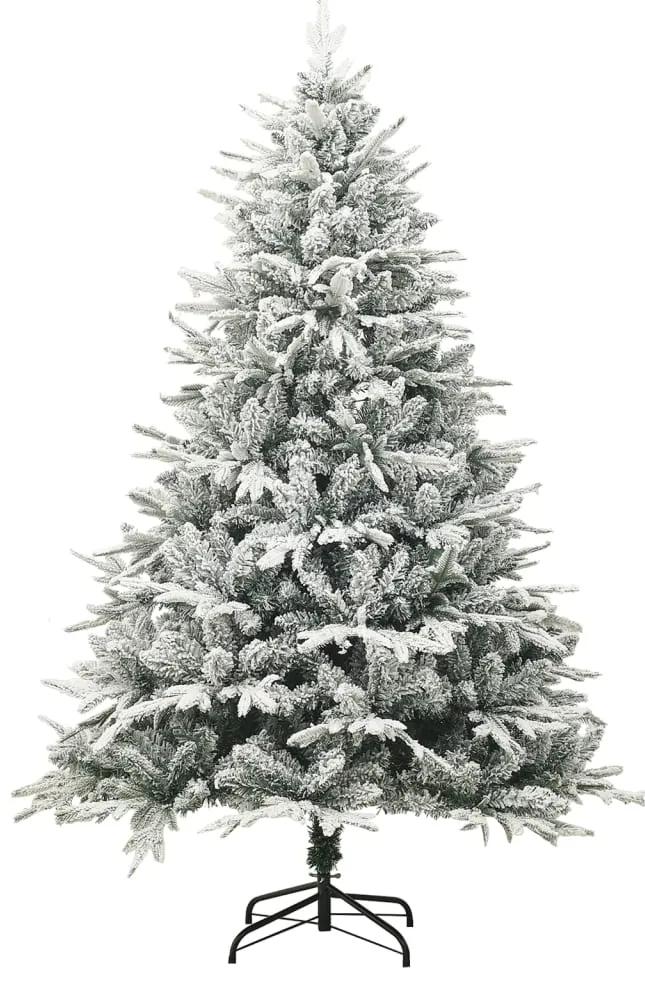 vidaXL Kunstkerstboom met sneeuwvlokken 150 cm PVC en PE groen