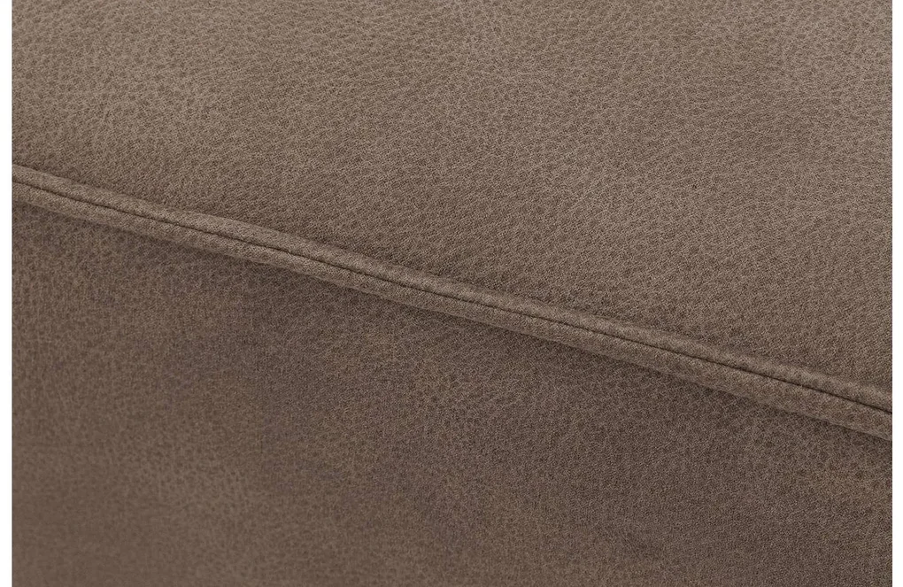Goossens Hoekbank Hercules bruin, microvezel, 3-zits, modern design met ligelement links